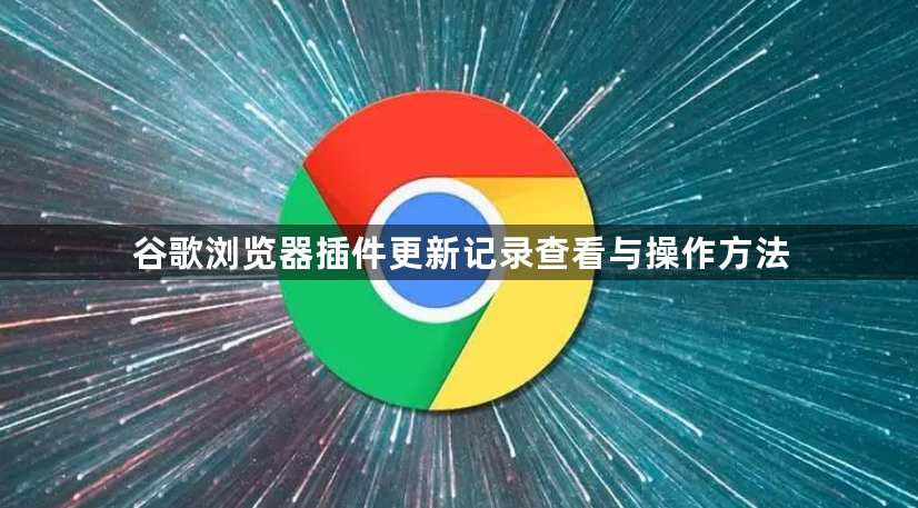 谷歌浏览器插件更新记录查看与操作方法1