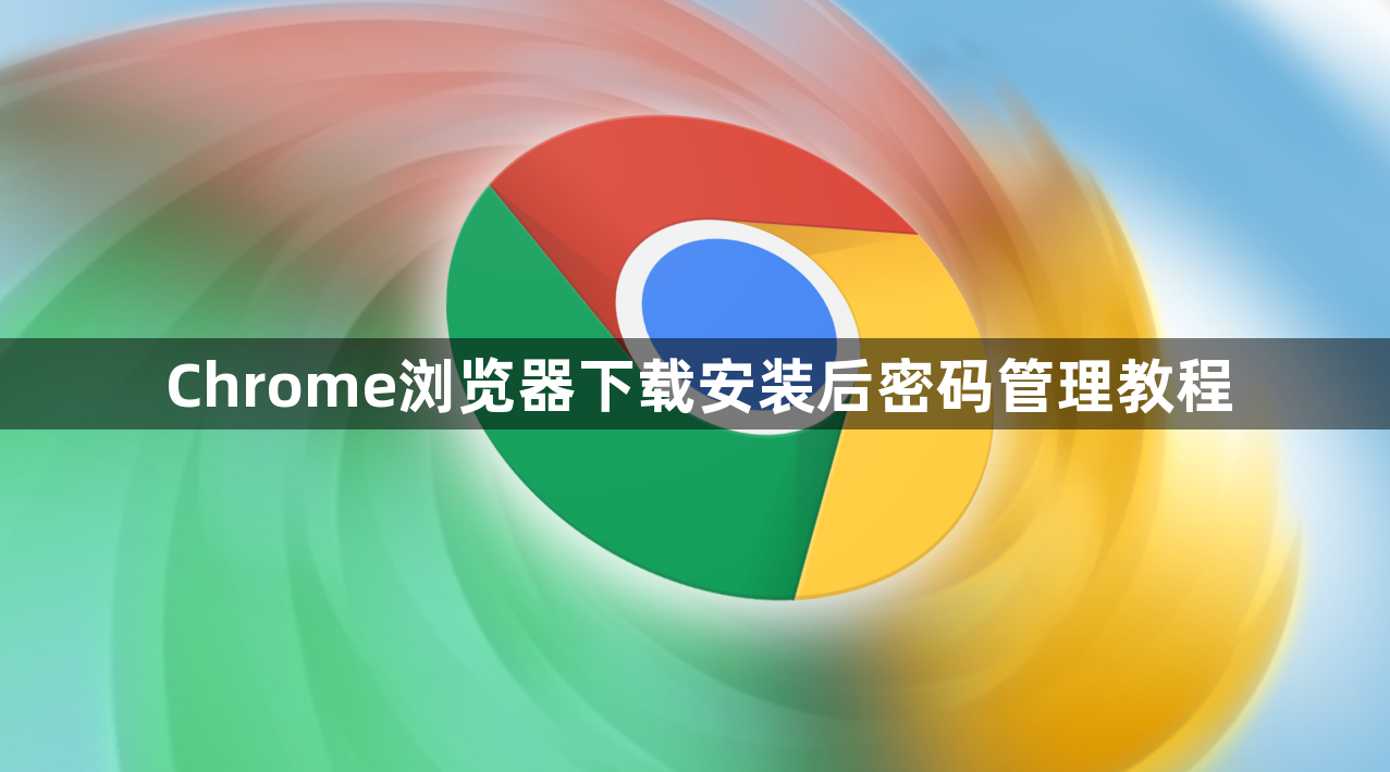 Chrome浏览器下载安装后密码管理教程1